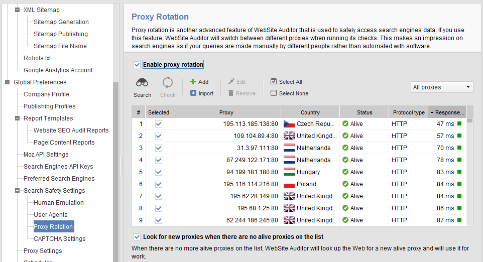 buzzbundle how to use proxy servers